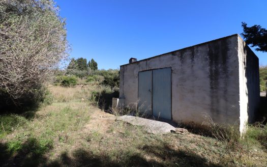 Finca rústica con almacén y balsa